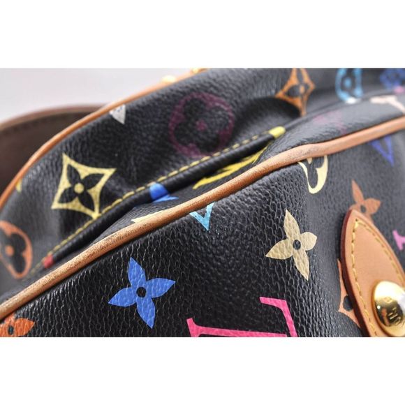 Auth Louis Vuitton Monogram Multicolor Rita 2way Hand Bag Black - Picture 6 of 12